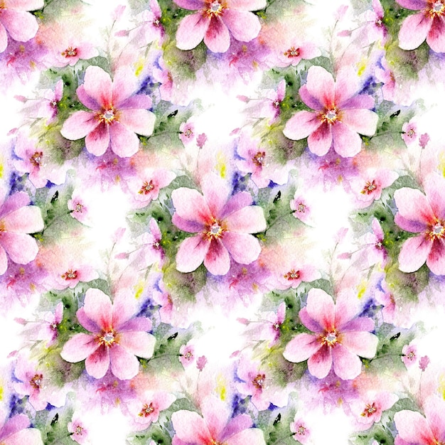 Fond floral sans couture Fleurs de pivoine aquarelle peinture Motif floral répété Tissu Textile