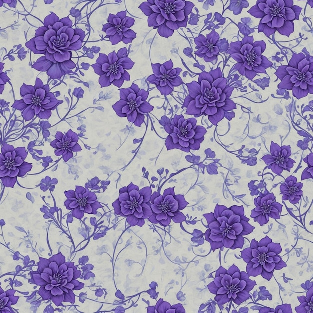 fond floral violet sans couture