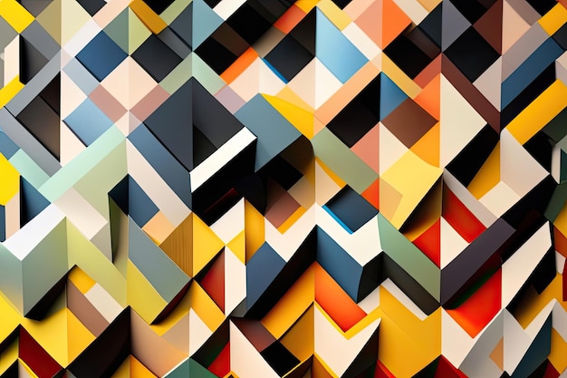 Fond de formes géométriques abstraites et colorées ou illustration générée par artxAia