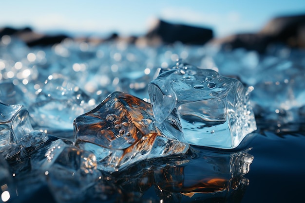 Fond de formes de glace