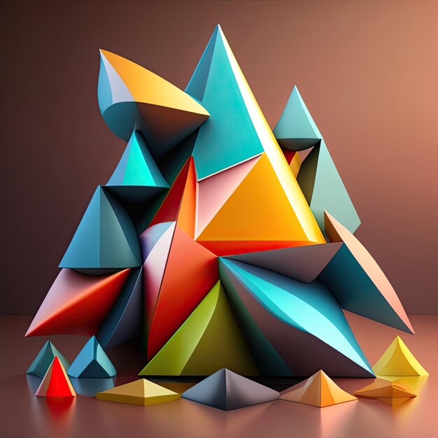 Fond de formes triangulaires 3D