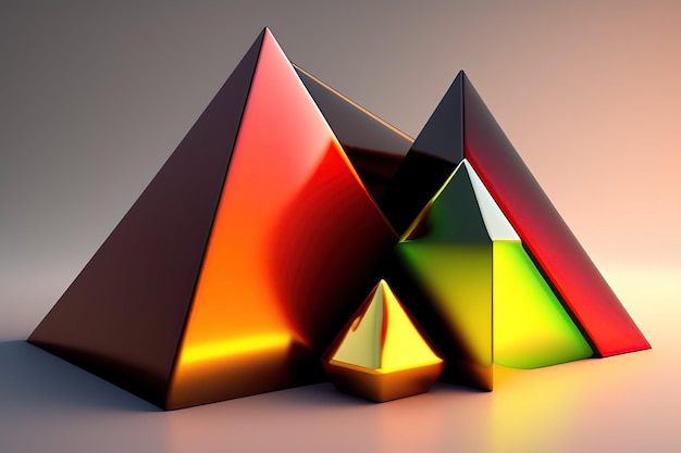 Fond de formes triangulaires 3D