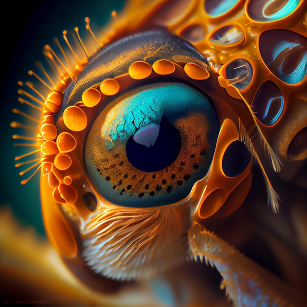 fond fractal avec oeil Illustration