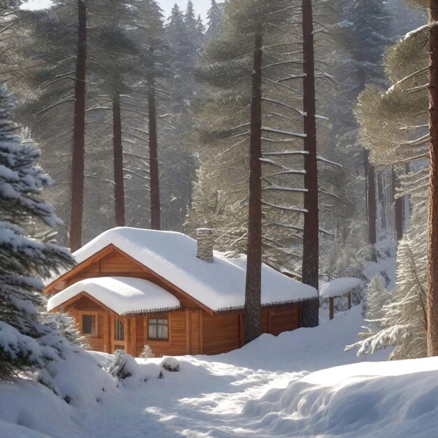 Photo fond frais généré par la saison hivernale ai