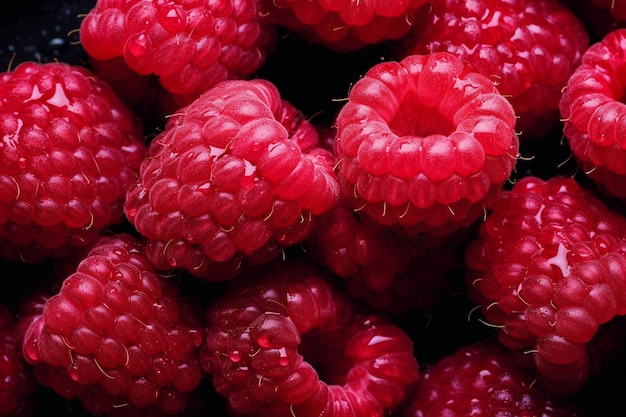 fond de framboises orné