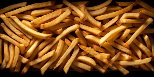 Le fond des frites avec l'IA générée