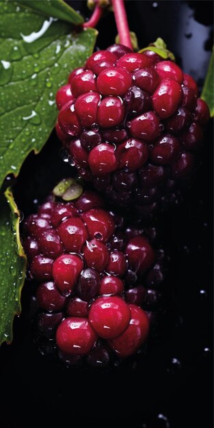 fond de fruits frais de mûre