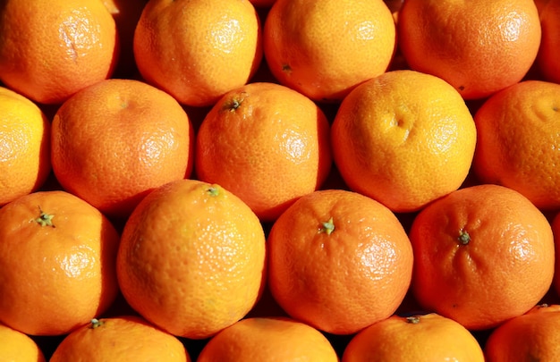 Fond de fruits orange sur le marché