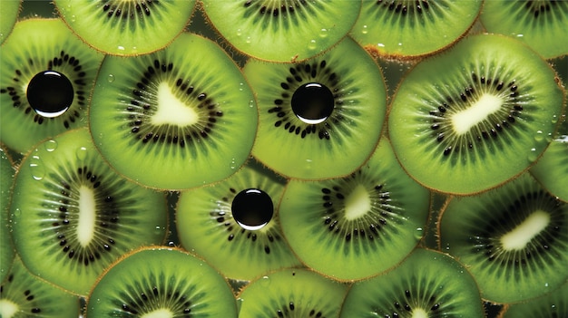 fond de fruits tranche de kiwi frais