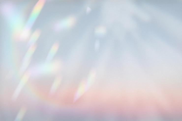 Photo fond de fuite de lumière irisée prisme
