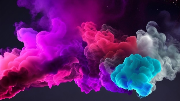 Fond de fumée colorée AI générative
