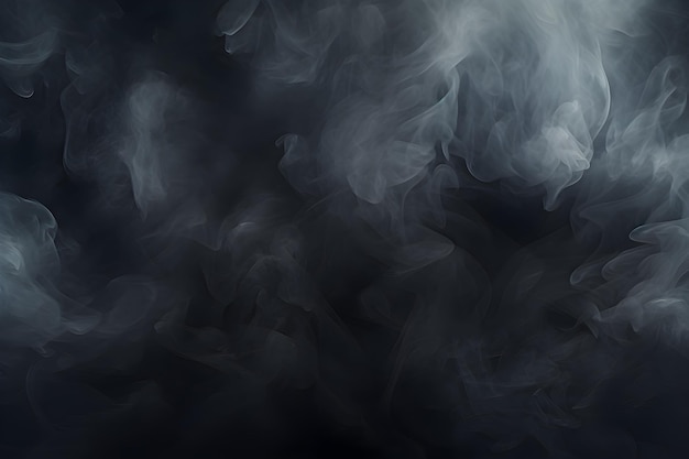 Fond de fumée sur fond sombre IA générative