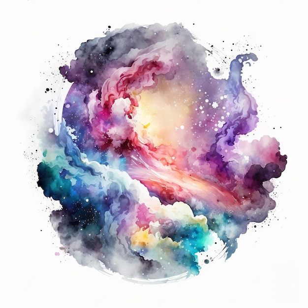 Fond de galaxie aquarelle abstraite