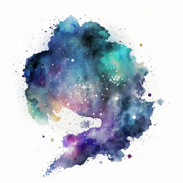 Fond de galaxie aquarelle abstraite