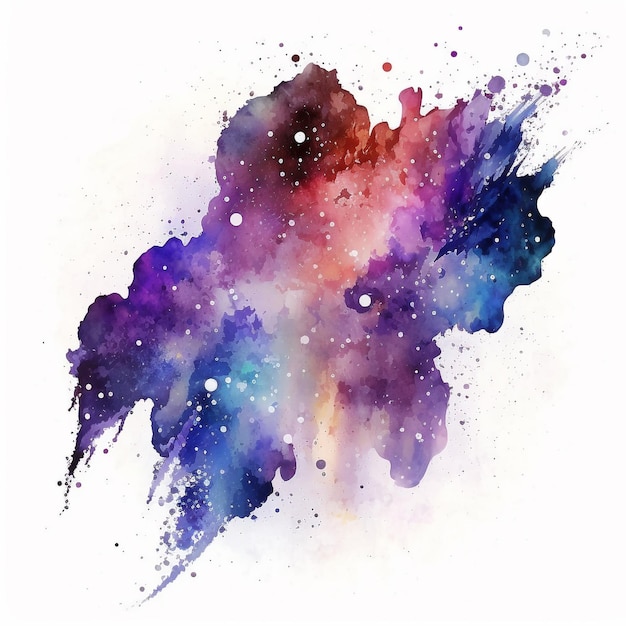 Fond de galaxie aquarelle abstraite