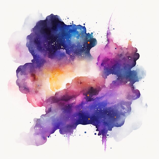 Fond de galaxie aquarelle abstraite