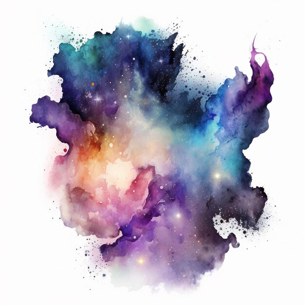 Fond de galaxie aquarelle abstraite