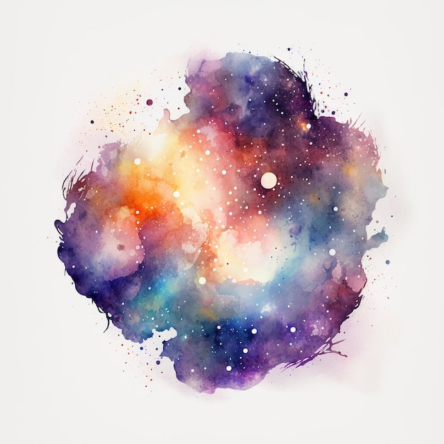 Fond de galaxie aquarelle abstraite