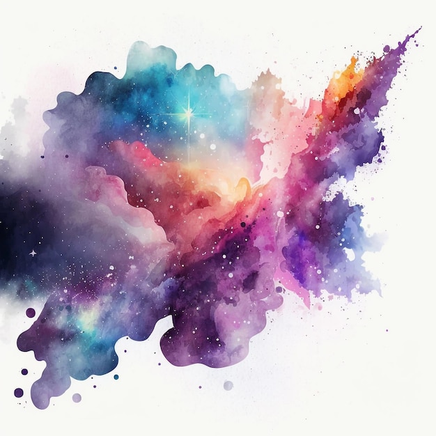 Fond de galaxie aquarelle abstraite