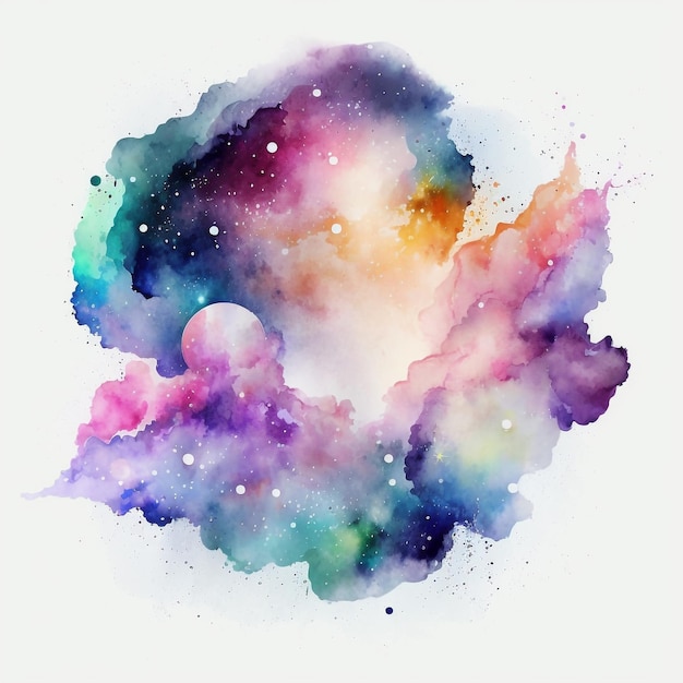 Fond de galaxie aquarelle abstraite