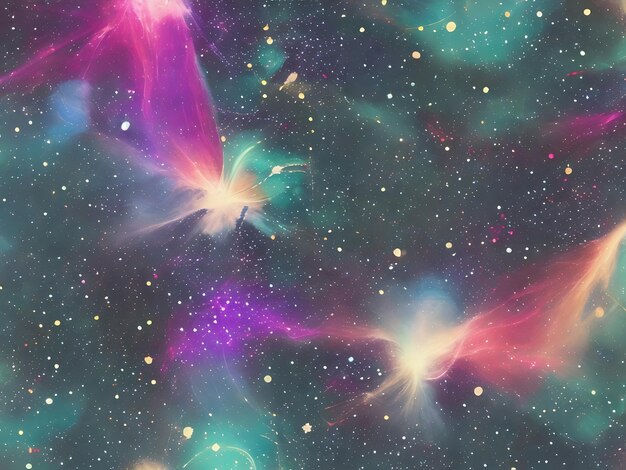 un fond de galaxie coloré avec des étoiles et des fonds d'écran sympas de la galaxie de la nébuleuse