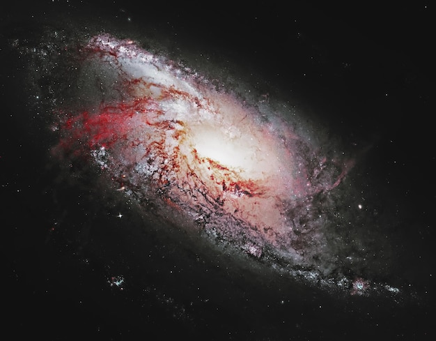 Fond de galaxie spatiale. M 106 Éléments de cette image fournis par la NASA.