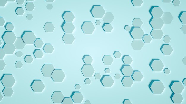 Fond de géométrie hexagonale. Illustration 3D, rendu 3D.