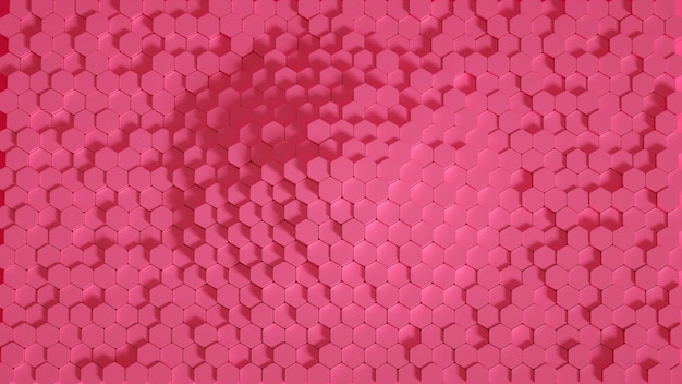 Fond de géométrie hexagonale. Illustration 3D, rendu 3D.