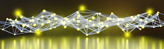 Fond géométrique abstrait Point et ligne se connectent Structure du plexus de la technologie numérique