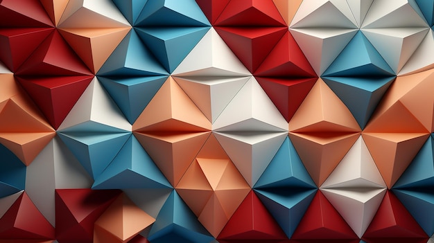 Fond géométrique de formes triangulaires 3D dans un style origami