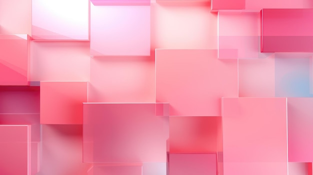 fond géométrique moderne avec des carrés et des rectangles roses qui se chevauchent