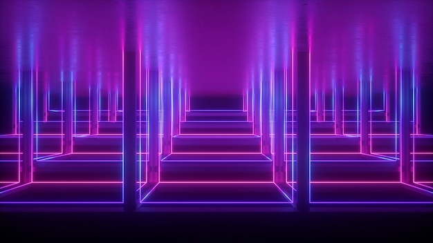 fond géométrique néon violet