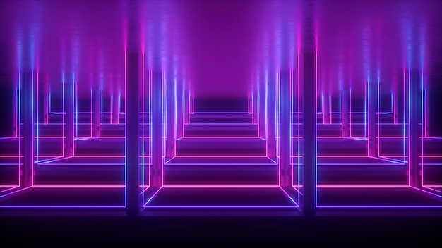 fond géométrique néon violet