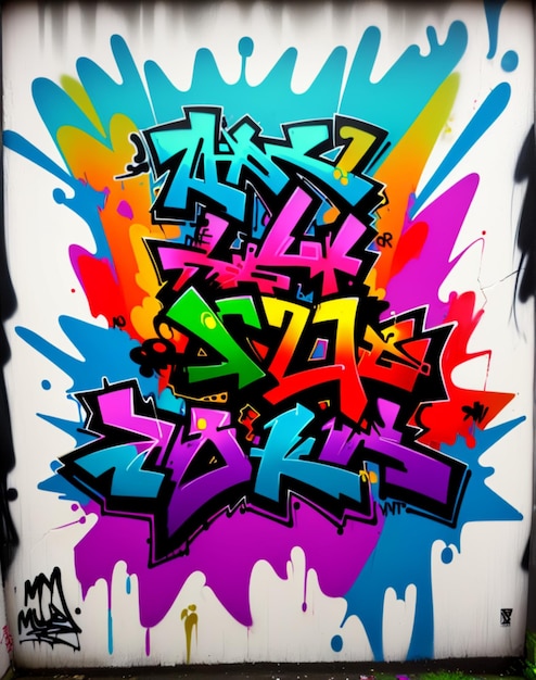 Fond de graffiti avec un design coloré