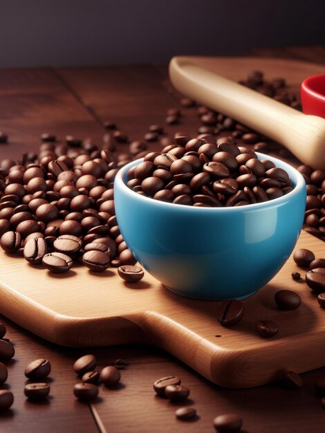 Fond de grains de café Convient pour les cartes de vœux Journée internationale du café