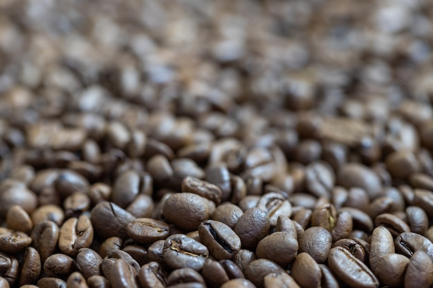 Fond de grains de café torréfié