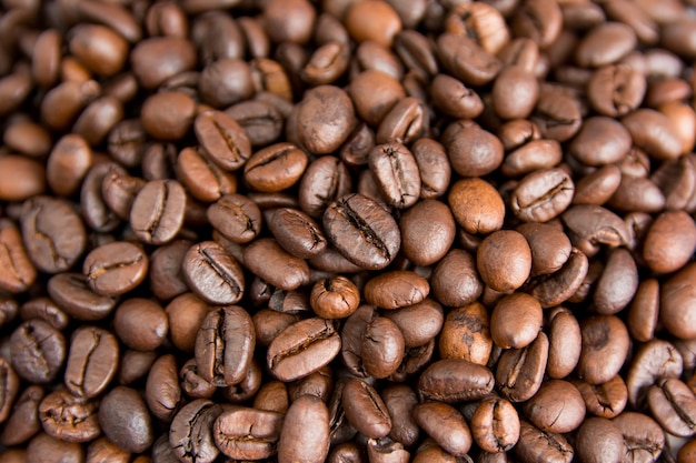 Fond de grains de café torréfiés