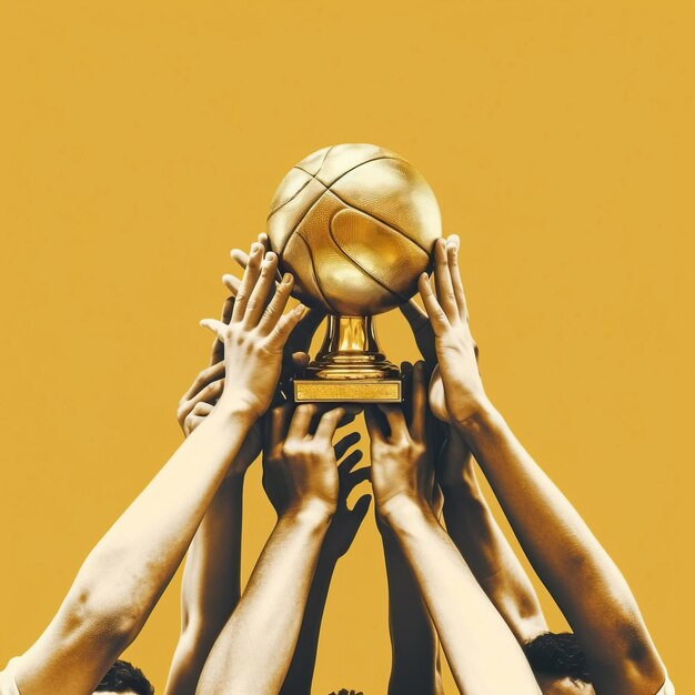 Photo un fond gris clair pour une affiche de basket-ball au milieu