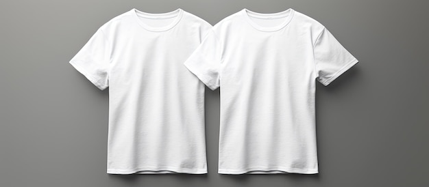 Fond gris avec un espace pour le texte sur des t-shirts blancs