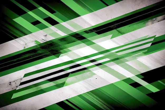 Fond grunge abstrait vert à partir de lignes AI générative