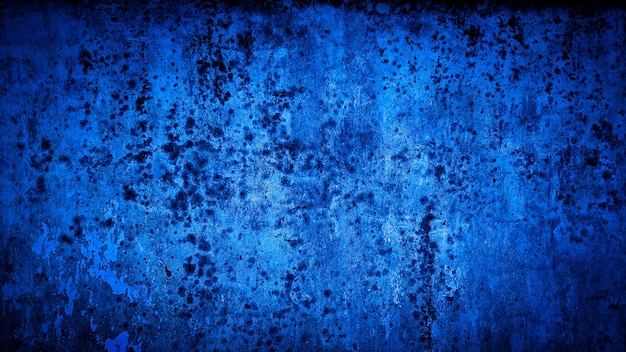 fond grunge de couleur de mur bleu