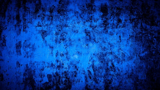 fond grunge de couleur de mur bleu