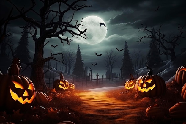 Fond d'Halloween et espace vide pour le texte