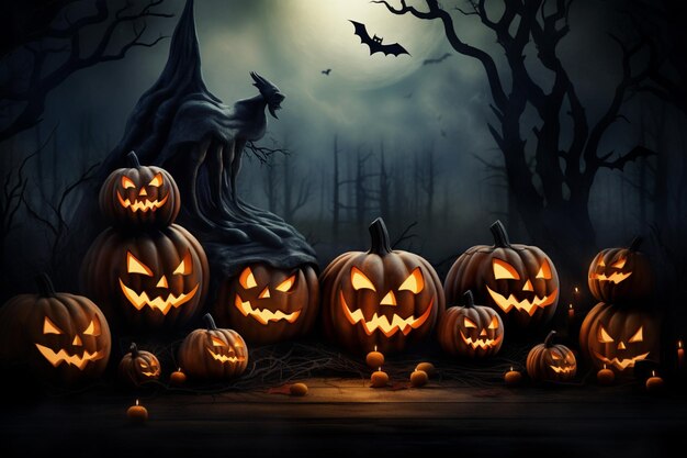 le fond d'Halloween