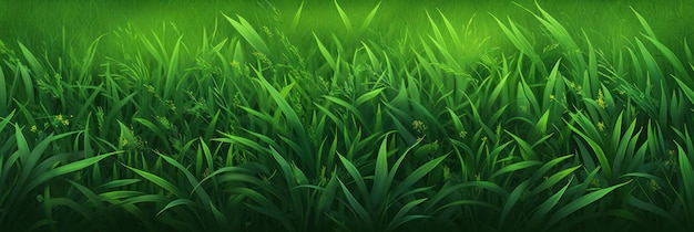 Fond d'herbe vibrante pour les conceptions de la nature générée par l'IA