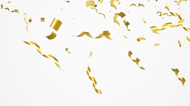 Fond heureux de confettis dorés