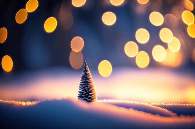 Fond d'hiver bokeh