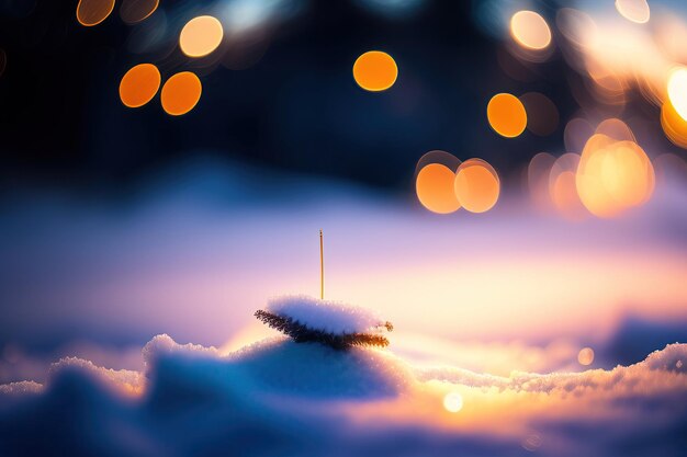 Fond d'hiver bokeh