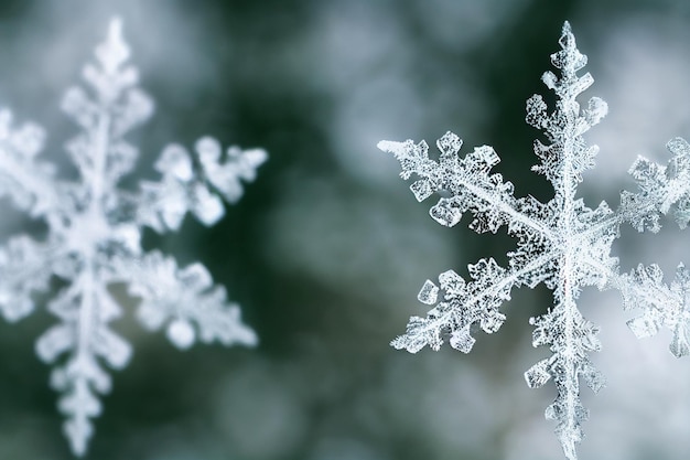 Fond d'hiver avec des flocons de neige