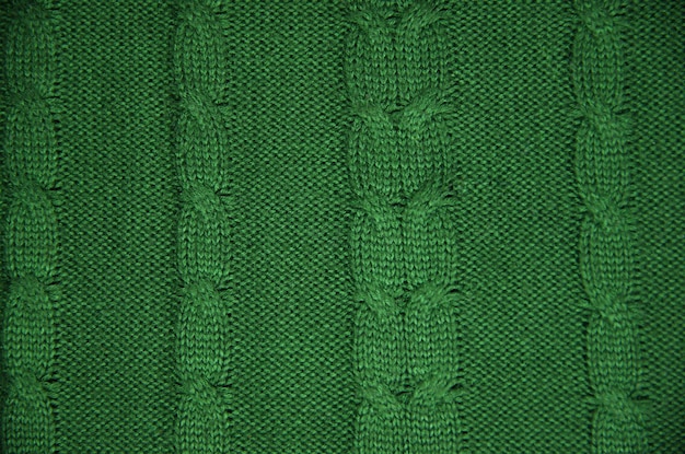 Fond d'hiver Tissu tricoté Modèle vert